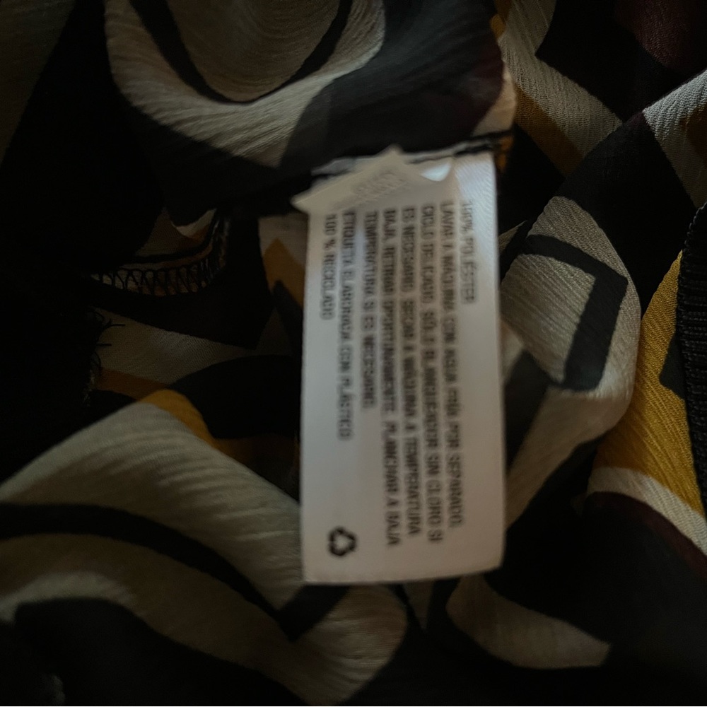 Missoni for Target Black and Brown Graphic Long Sleeve Blouse Size Small - Picture 9 of 10